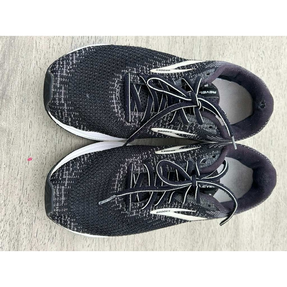Brooks Revel 3 Womens Running Shoes Black White Knit 1203021B012 Size 9 Medium B - Picture 2 of 12
